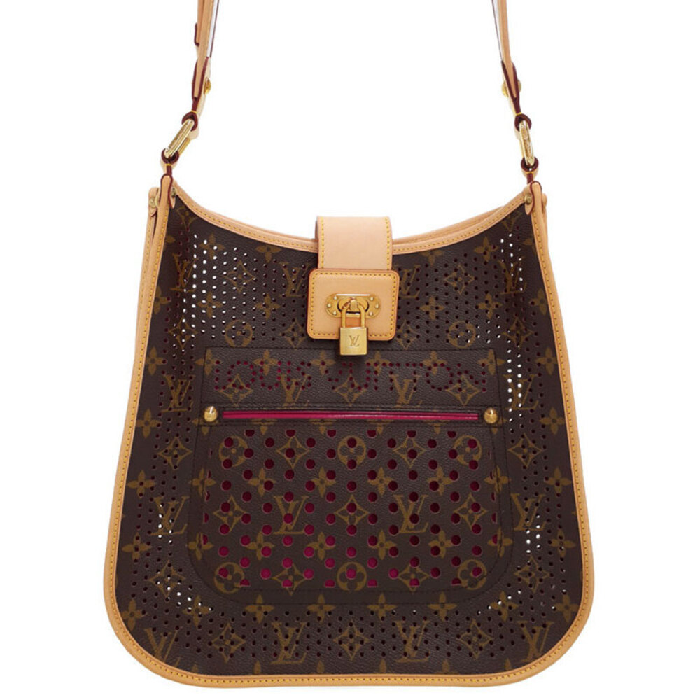 Louis Vuitton Monogram Leather Brown Perforated Musette Shoulder Bag